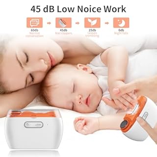 3-in-1 Electric Nail Trimmer for Thin Nails (Up to 1.4mm) – USB Rechargeable Automatic Nail File for Baby & Seniors, 2-Speed, LED Light