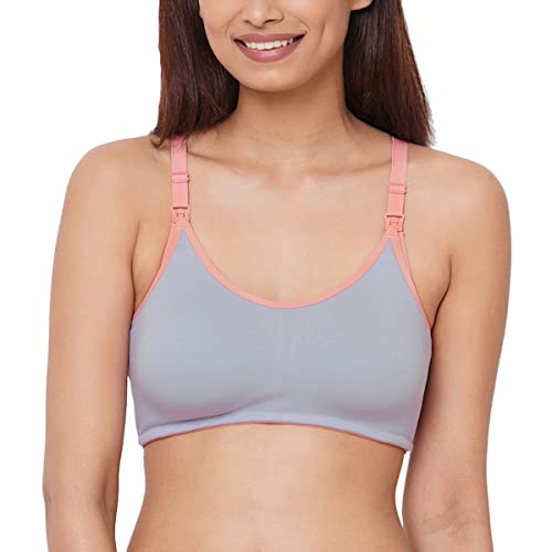 Image of Inner Sense Organic Cotton Bamboo Nursing Bra for Women I Non Padded Feeding Bra with Keyhole Back and Wire Free I Maternity Innerwear with Full Coverage (Combo Pack)