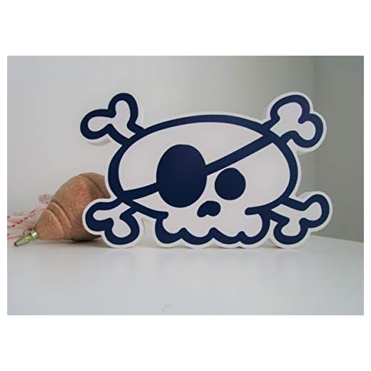Accesorio Decorativo Infantil corpóreo. Diseño Calavera Pirata para Mueble o Pared en Interior y Exterior.