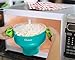 The Original Salbree Collapsible Silicone Microwave Popcorn Popper Maker Machine, Microwavable Bowl Holds 16 Cups, Uses Hot Air and Oil Always Optional - The Most Colors Available (Aqua)