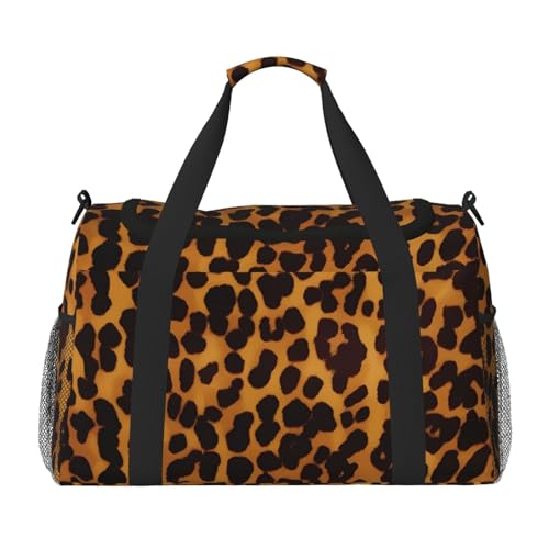 Cool Cheetah Leopard Travel Duffel Bag Lightweight Waterproof Carry On Tote Bag Foldable Weekender Overnight Bags Sport Gym Bag For Women Men