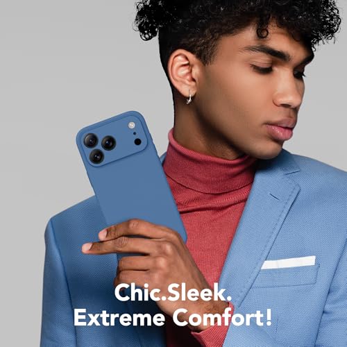 Image of Magnetic for iPhone 17 Pro Max Case, Compatible with MagSafe, [Full Camera Protection][Screen Protector] Silicone Shockproof Protective Phone Case for iPhone 17 Pro Max 6.9 inch, Lake Blue