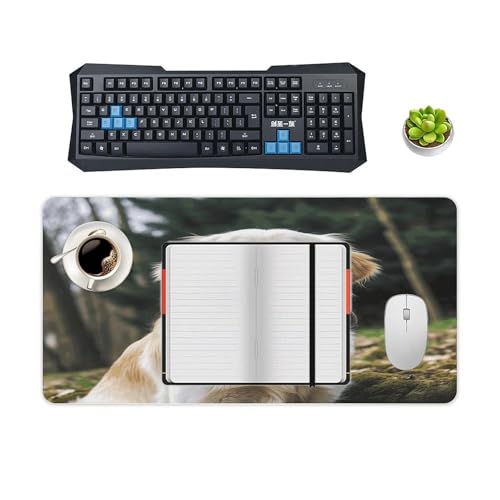 Funny Golden Retriever Mouse Pad grande antideslizante miniatura 4