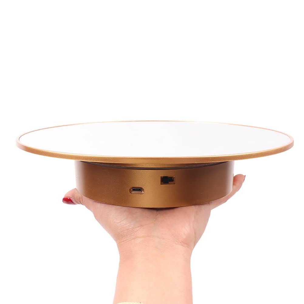 Motorized Rotating Display Stand - 25CM /Load 8KG - 360 Degree Electronic Turntable for Mannequin Head & Wigs Display, Metal, 16''x14.5'' in, 25.6 Ounce