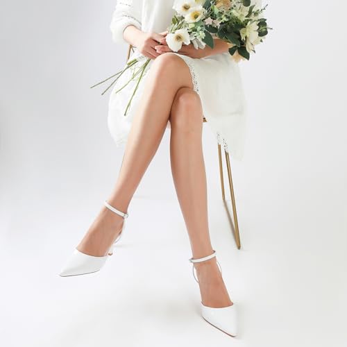 Image of Susanny Heels for Women Stiletto Closed Pointed Toe Backless Dress Shoes High Heels Sexy Kitten Pumps Wedding Guest Party Dance Prom Dressy Comfort Shoes