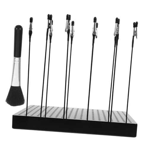 Support de peinture modélisme avec base stable et pinces crocodiles pour séchage