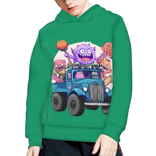 Youth Hooded Sweatshirt with Kangaroo Pocket Sweatshirt Comfortable Size: S-XL