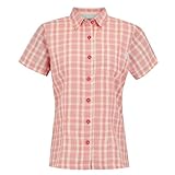 Regatta Damen Funktionsbluse Bluse Wanderbluse Mindano VIII, Farbe:Rosa, Artikel:-S20 Peach Bloom Check, Größe:40