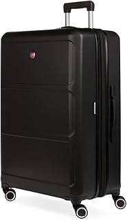 8090 Hardside Expandable Luggage with Spinner Wheels, Black, Checked-Large 28-Inch