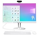 SIUGHVA All-in-One Desktop Computer, 24' FHD Touchscreen i7 16GB RAM, 512GB SSD, Quad-Core 11, Wired Keyboard