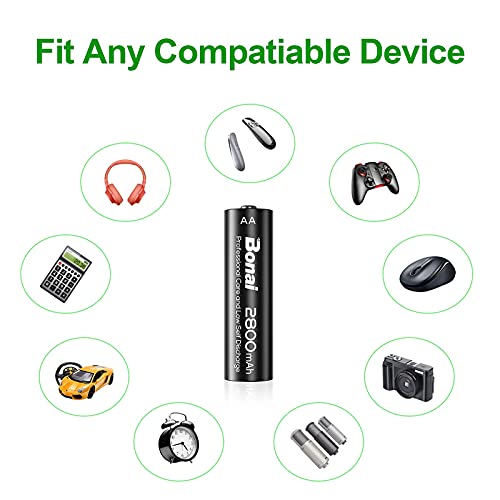 BONAI Akku AA 2800mAh 16 Stück Wiederaufladbare Batterien hohe Kapazität 1,2V Mignon AA Accu NI-MH Aufladbare… – Bild 6