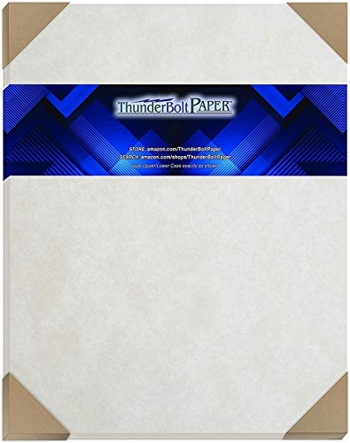 25 Gray Parchment 65lb Cover Weight Paper - 11" X 14" (11X14 Inches) Scrapbook|Picture-Frame Size - Printable Light Weight Cardstock Colored Sheets Old Parchment Semblance