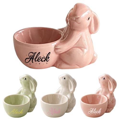 DJAFS Ceramic Rabbit Egg Cup Porcelain Single Egg Rack Elegant Rabbit Shaped Egg Cup Porcelain Single Egg Rack Breakfast Rack Kitchen Utensils Easter Rabbit Egg Rack Decoration