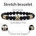 HYHONEY Crown Bracelets Bead Bracelet Mens Bracelet Womens Bracelets Matching Couple Zircon Crown Fashion Jewelry Elastic Adjustable Charm Jewelry for Men Women