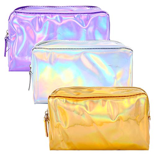 Preisvergleich Produktbild Langlebig tragbar untergebracht Glänzender Regenbogen Beutel beweglicher Griff Beutel bunter Laser schillernder Beutel wasserdichtes Hautpflege Kosmetik Briefpapier Aufbewahrungstasche Tragbare Tasche