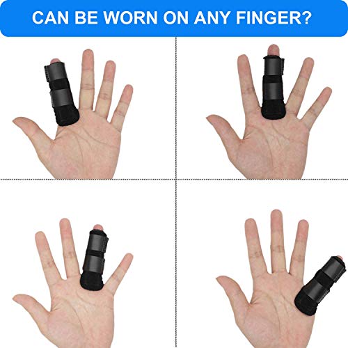 Trigger Finger Splint , Air Vent Design Brace Hands Adjustable Mallet Finger Splints Relief Finger Supports With Built-In Aluminium Bar For Sprains, Sports Injury, Pain Relief, Etc (2 Short Style) #TOP4