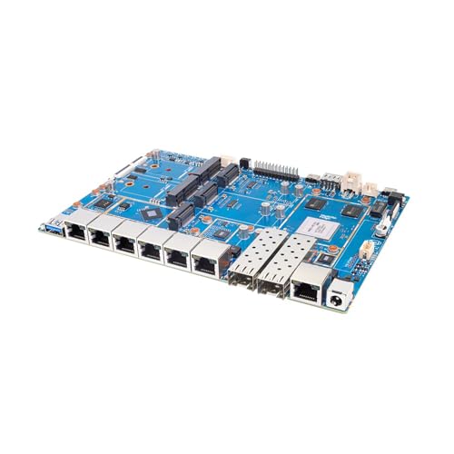 Image of Banana Pi BPI-R4 Pro 8X /4E WiFi 7 Wireless Dual-Band WiFi Router Board OpenWRT, MediaTek MT7988A30K DMIPS SoC - 2X 10GbE SFP&RJ45, 4X 2.5GbE LAN for NAS Smart Home Gateway (Bundle1, 4E)