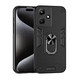 Jiajihua Compatible avec Infinix Hot 30i 4G Coque,Compatible avec Infinix Hot 30i NFC X669 Support magn�tique pour Voiture [PC+TPU] 2 en 1 Black