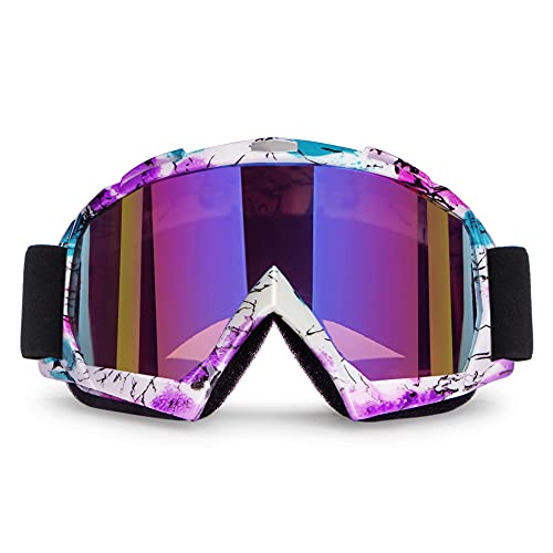 Motorcycle Goggles ATV Goggles Motocross Goggles Windproof Dirt Bike Goggles Dustproof Off Road Goggles Scratch Resistant PU Helmet MX Goggles Skiing Goggles Protective Safety Glasses Racing Goggles
