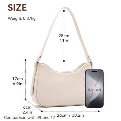 Image of JANSBEN Small Shoulder Bag for Women, Faux Leather Hobo Purse