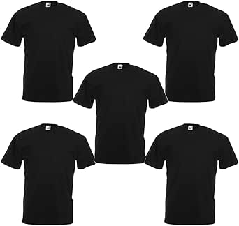 Fruit of the Loom Valueweight Manica Corta T-Shirt (Pacco da 5) Uomo