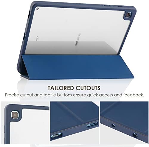VOVIPO Slim Case for Samsung Galaxy Tab S6 Lite 10.4 inch 2022 (SM-P613/P619) & 2020 (SM-P610/P615),Shockproof Cover with Clear Transparent Back Shell with S Pen Holder-Navy