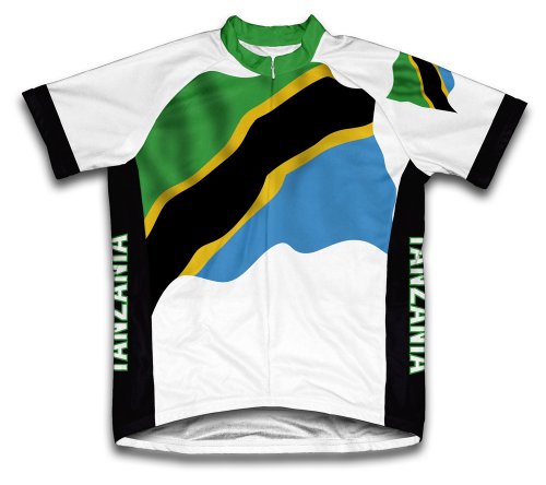 ScudoPro Tanzania Flag Short Sleeve Cycling Jersey for Women - Size 3XL