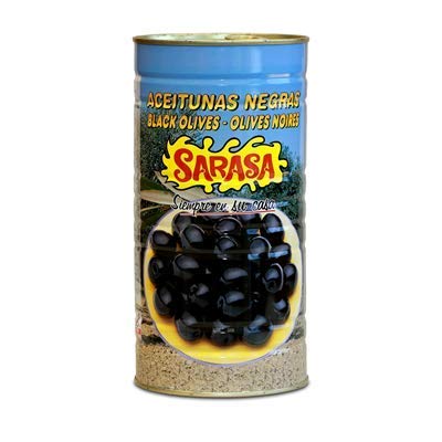 Sarasa - Aceituna Negra con Hueso- Ideal para Tapeos - 750 gramos
