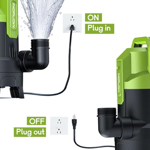 Inoflow 3/4 HP 3430GPH GREEN Sump Pump 3/4 Hp 3430Gph Submersible Water Pump With 20Ft Cord, Utility Pump For Pool Draining thumb #5