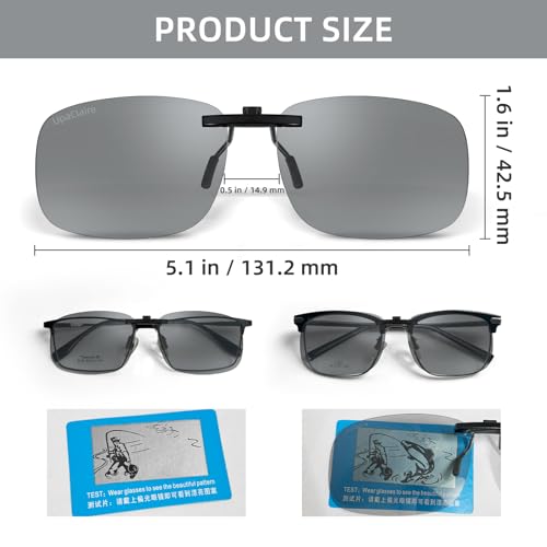 Polarized Clip-On Color-Changing Sunglasses Automatic Adjustable Uv Protection Anti-Glare Driving Outdoor Men And Women Sunglasses2