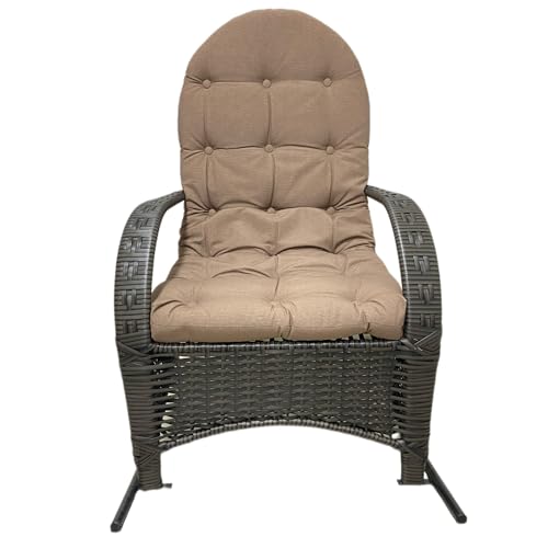 Cadeira Balanço Com Almofada Poltrona Descanso Ergonômica para Va...