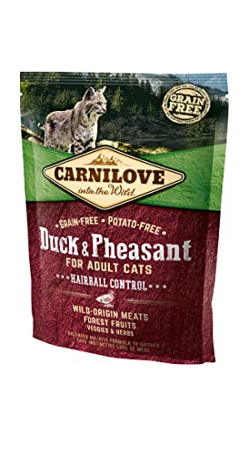 Carnilove Carnilove Duck Pheasant Adult Hairball Comida Deshidratada Para Gato 400 Gr - Paquete de 7 x 57.14 gr - Total: 400 gr