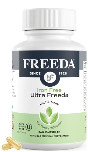 15% off - FREEDA Multivitamin - Iron-Free Ultra Kosher Multivitamin for Men & Women &ndash; Daily High Potency...