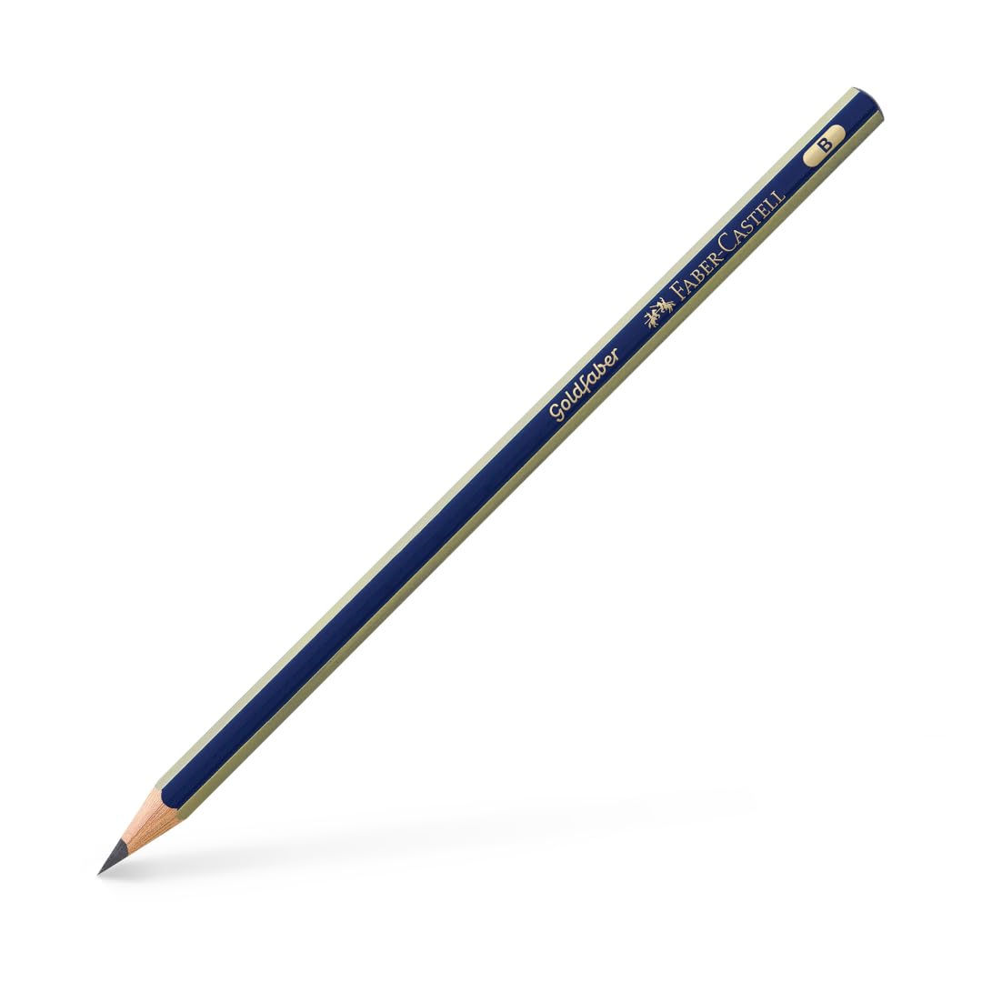 Gold Faber Graphite Pencil B for writing, drawing and sketching Pack of 12 (112501)