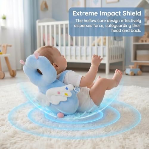 Image of Baby Head Protector Backpack - Soft & Lightweight Head Protection Pillow for Bebe Walking and Crawling(Elf)
