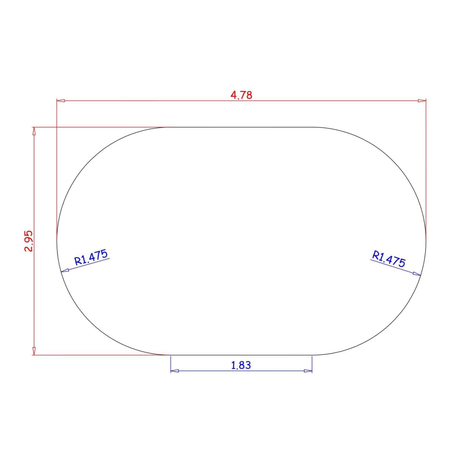 Bache Solaire 295x478 Bleue Foncée 180 Microns sans Ourlet EDG pour Piscine Tubulaire 305X488 Gamme EDG Confort