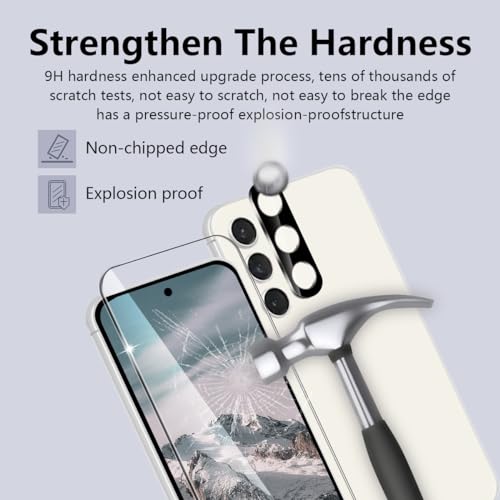 Corefyco Direct [3+3 Pack Galaxy S23 FE 5G Screen Protector with Camera Lens Protector, 9H Tempered Glass, Ultrasonic Fingerprint Support, HD Clear, Anti Scratch for Samsung Galaxy S23 FE 5G