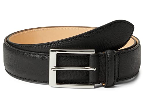 Textured Black Calf Leather Belt by To Boot New York