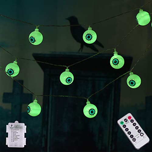 Eyeball Halloween LED String Lights – Battery Operated