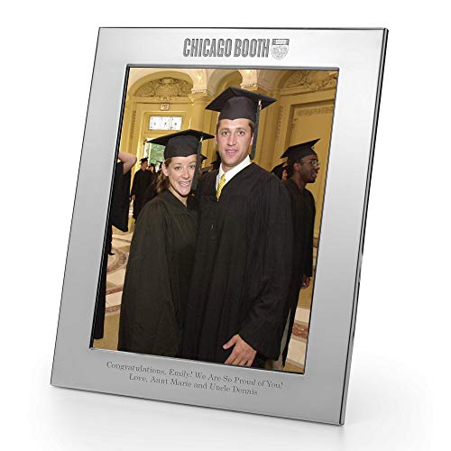 M. LA HART Chicago Booth Polished Pewter 8x10 Picture Frame