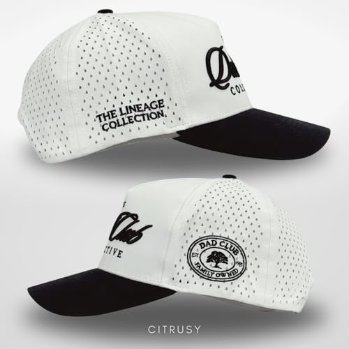 Image of CITRUSY Athletic Trucker Golf Hat | Performance Mens 5 Panel Cap | Cool Breathable Waterproof Workout Running Snapback