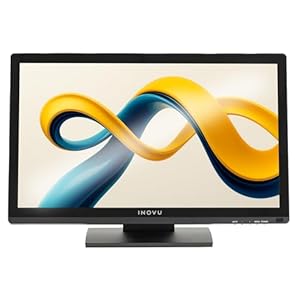 INOVU Écran Tactile T215 – 21,5'' IPS Full HD, Multi-Touch 10 Points, 100 Hz, HDMI/DisplayPort, inclinable 90°, Haut-parleurs intégrés – bureautique