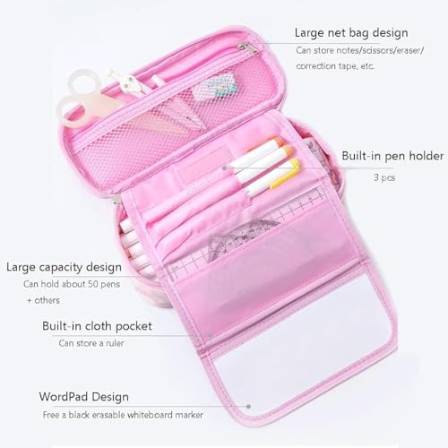 Image of DEOXY Cepacity Pencil Pouch Aesthetic Pencil Case for Girls Large Capacity Best Thing to Put Pen Pencil Sharpener Rubber, Best Gift for Girl's(KQ-0818-BE)