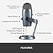Logitech for Creators Blue Yeti Nano USB Microphone for Gaming, Streaming, Podcasting,Twitch, YouTube, Discord, Recording for PC and Mac, Plug & Play - Shadow Grey