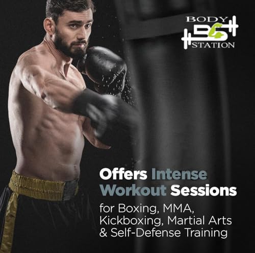 Image of Heavy-Duty 3-Layer of PU Leather Punching Bag Durable Design with Attached Free Hanging & Detachable 4 S-Hook Connectors for Workout MMA Boxing Home Gym Training Equipment Black