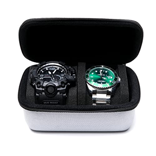 Image of watch travel case (Gray, 2 slot)