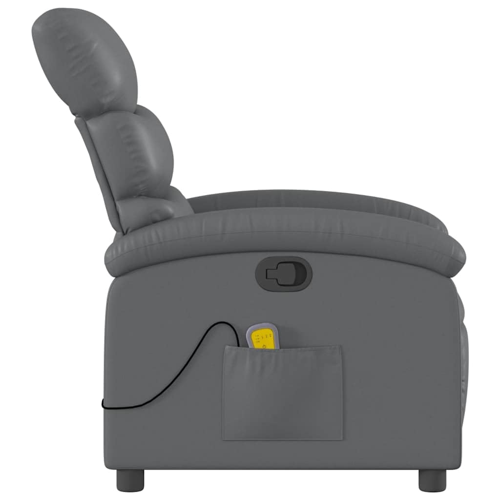 Fauteuil de massage avec fonction de couchage manuelle et massage vibrant Relaxation | Dossier réglable jusqu'à 135 ° | 6 points de massage