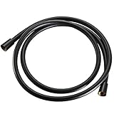 TECI Shower Hoses 119 Inch Extra Long, Bathroom Hand Held Long Shower Hose Replacement,360 Degree Free Rotation And Not Kink Shower Faucet Hose Extension,Black T101-3