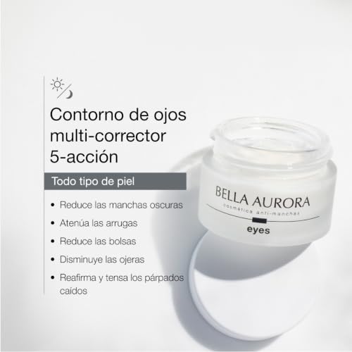 Miniatura 2 de Bella Aurora Contorno De Ojos Crema Despigmentante, 15 Ml Anti-Arrugas Y Anti-Edad Reduce Ojeras Y Bolsas Hidratante Eyes