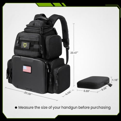 TIDEWE Tactical Range Backpack with Pistol Case